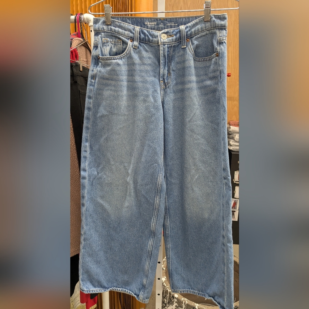 Old Navy Women's Wide Leg Blue Jeans